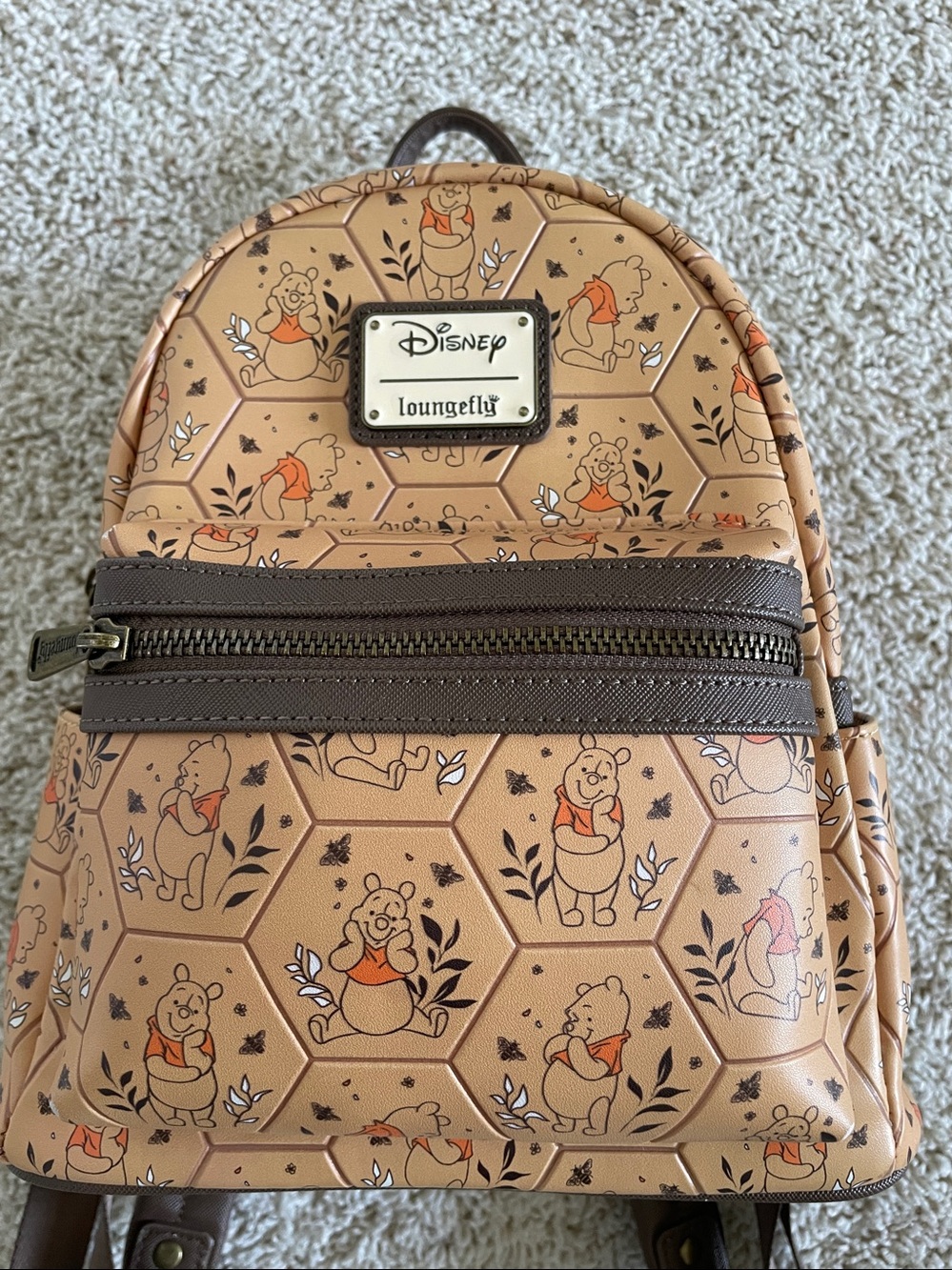 Rare Loungefly Winnie the Pooh Honeycomb Portraits Mini Backpack